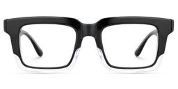 Holly Rectangle Black Glasses0