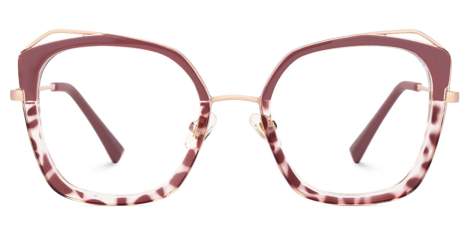 Bilal Square Red Frame Glasses | ZEELOOL UK0