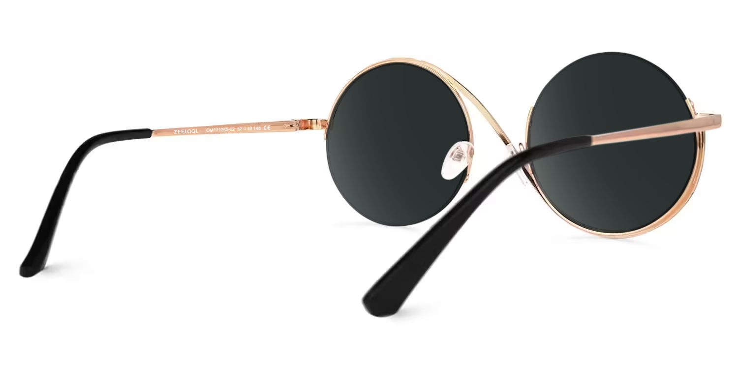 Witch Glasses - Flozif Round Black Frame Sunglasses | ZEELOOL UK3