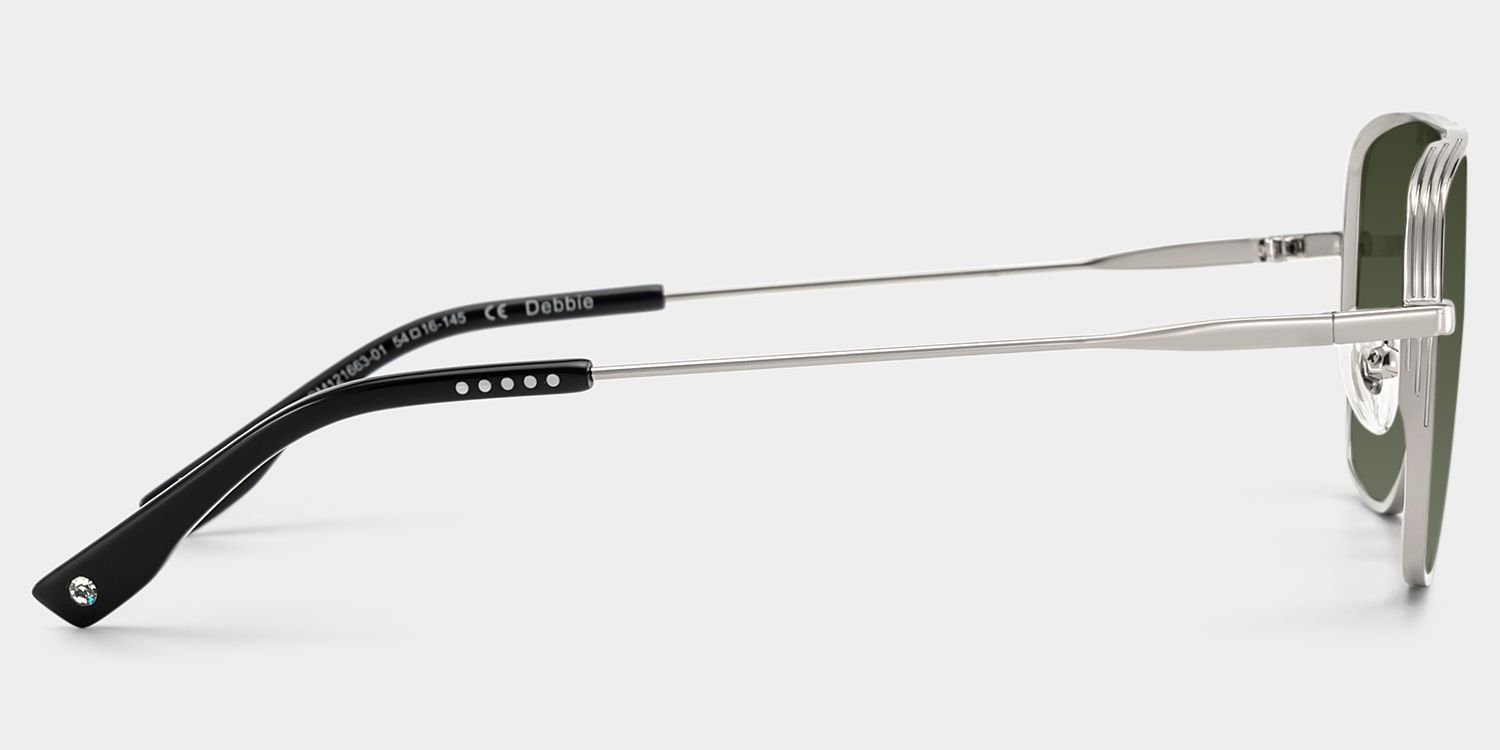 Debbie Aviator Silver Semi Rim Sunglasses | ZEELOOL UK4