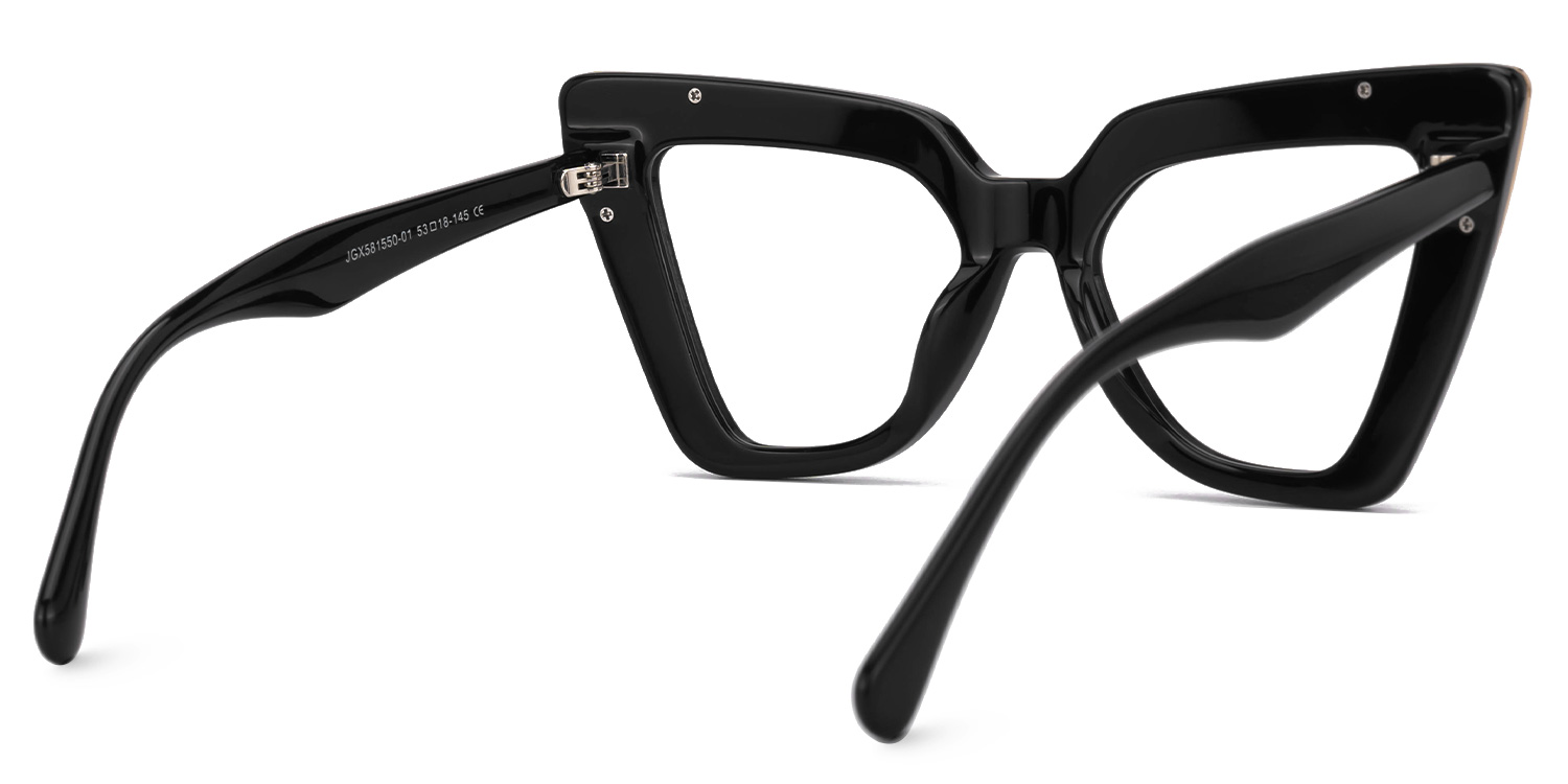 Pedley Cateye Black Pointy Glasses3