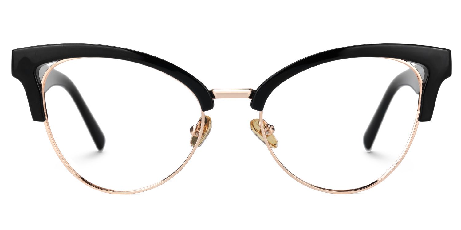 Charlene Browline Cateye Black EyeGlasses | ZEELOOL UK0
