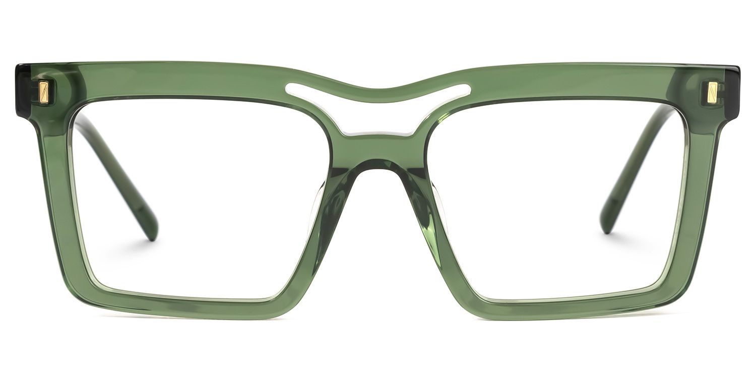 Tamekia Square Green Glasses0