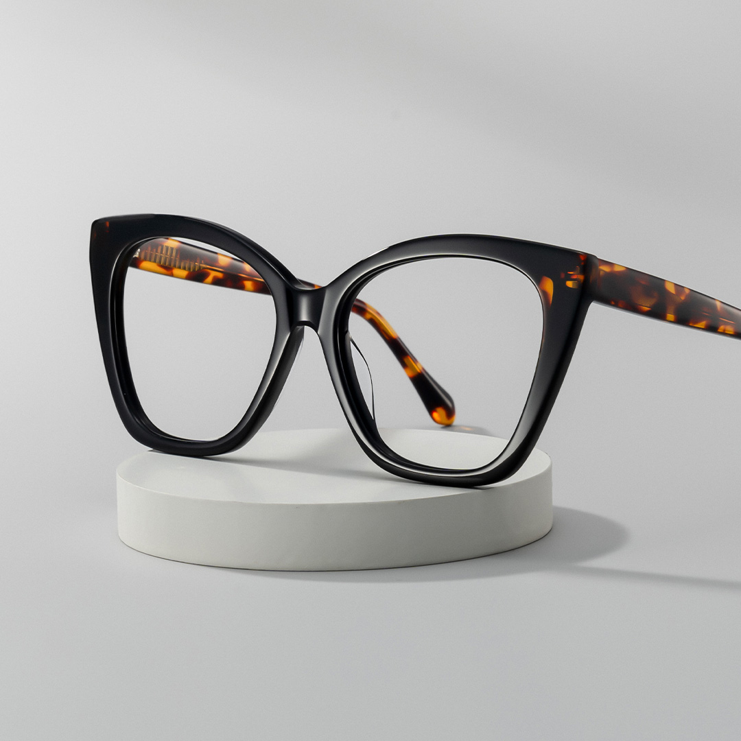 Kira Black Frame Glasses with Butterfly Frame Online | ZEELOOL UK0