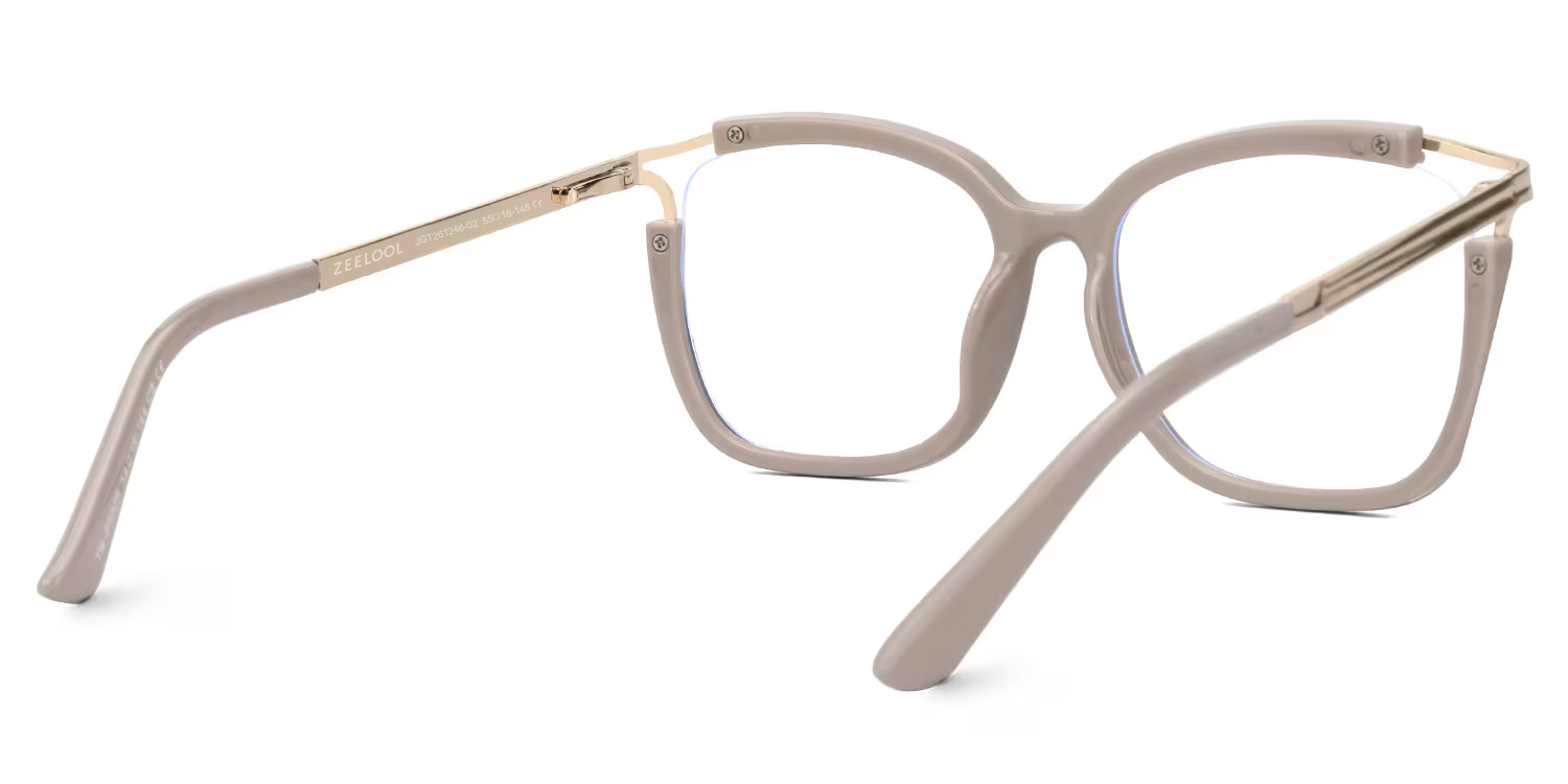 Sidibe Square Khaki Glasses3