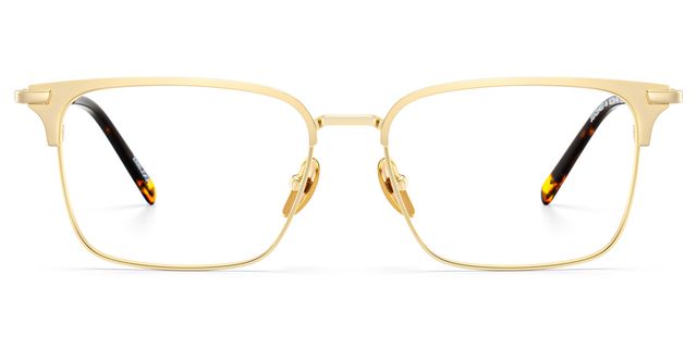 Maxwell Browline Gold Glasses