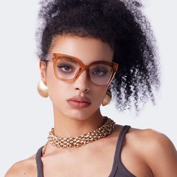 Malcolm Square Beige-Clear Glasses6