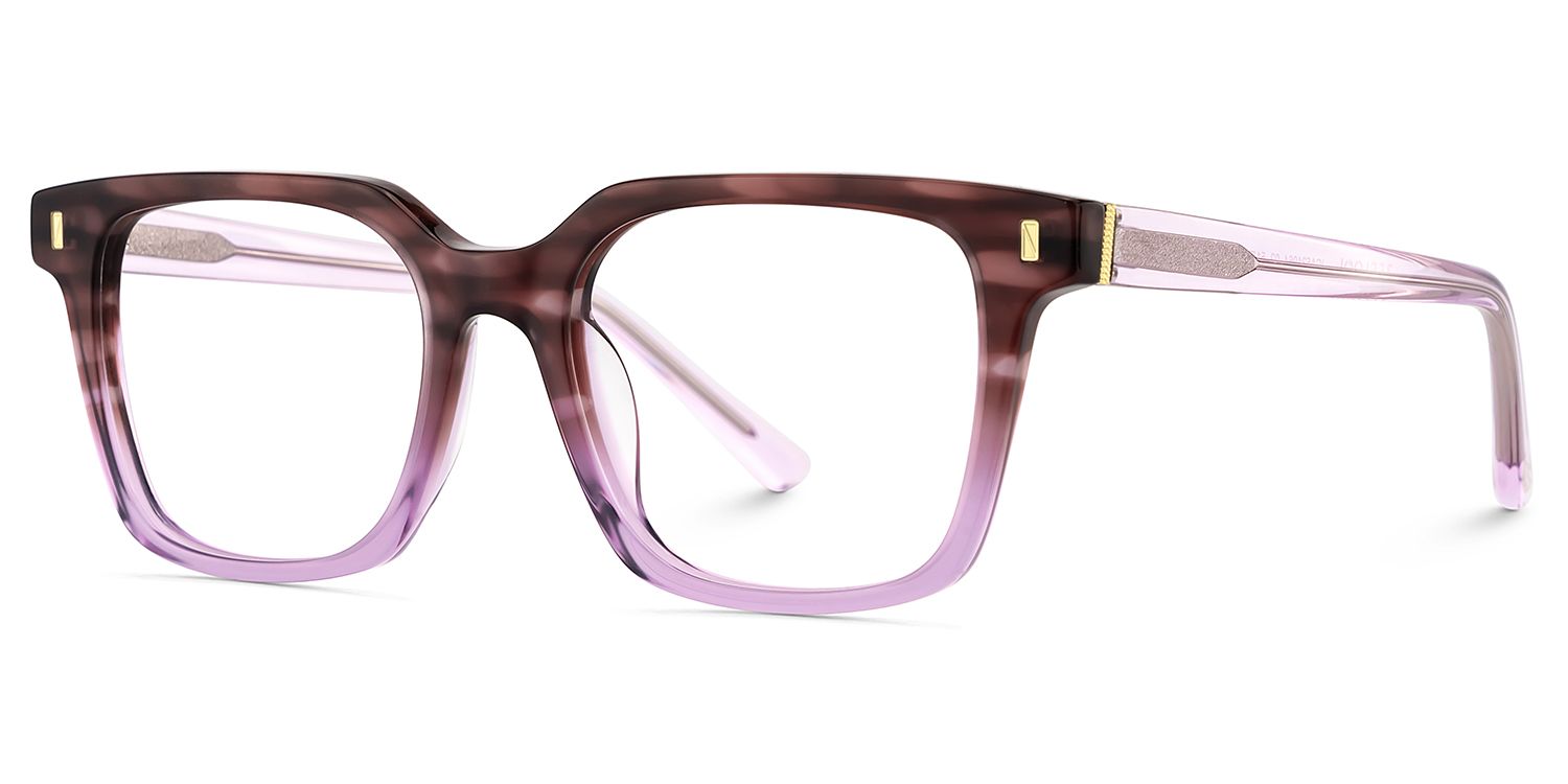 Pagel Purple Thin Frame Eyeglasses | ZEELOOL UK3