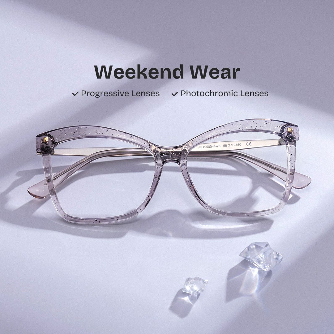 Smoke Color Eyeglasses for Isaebella Frame Glasses | ZEELOOL UK0