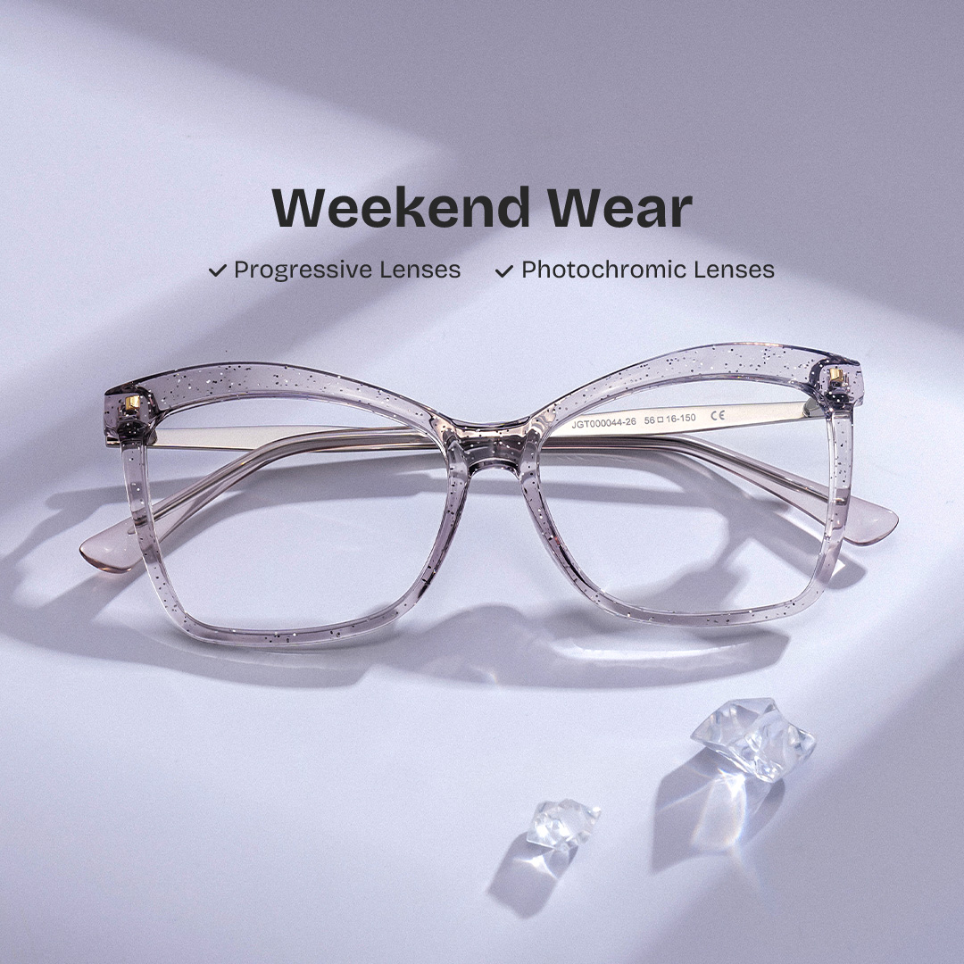 ZEELOOL Isaebella Butterfly Gray Glasses