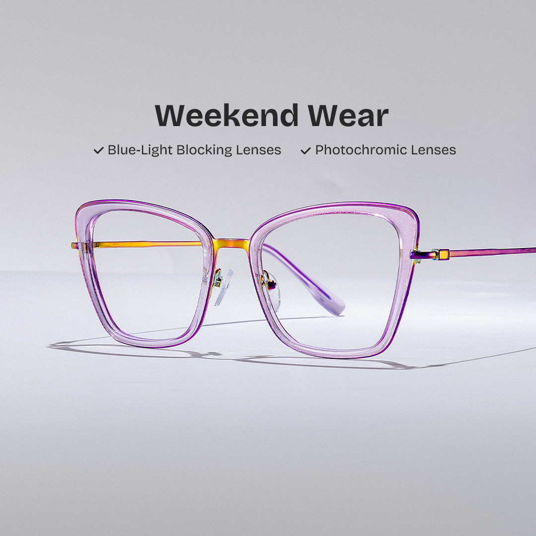 Rosalie Butterfly Purple Glasses