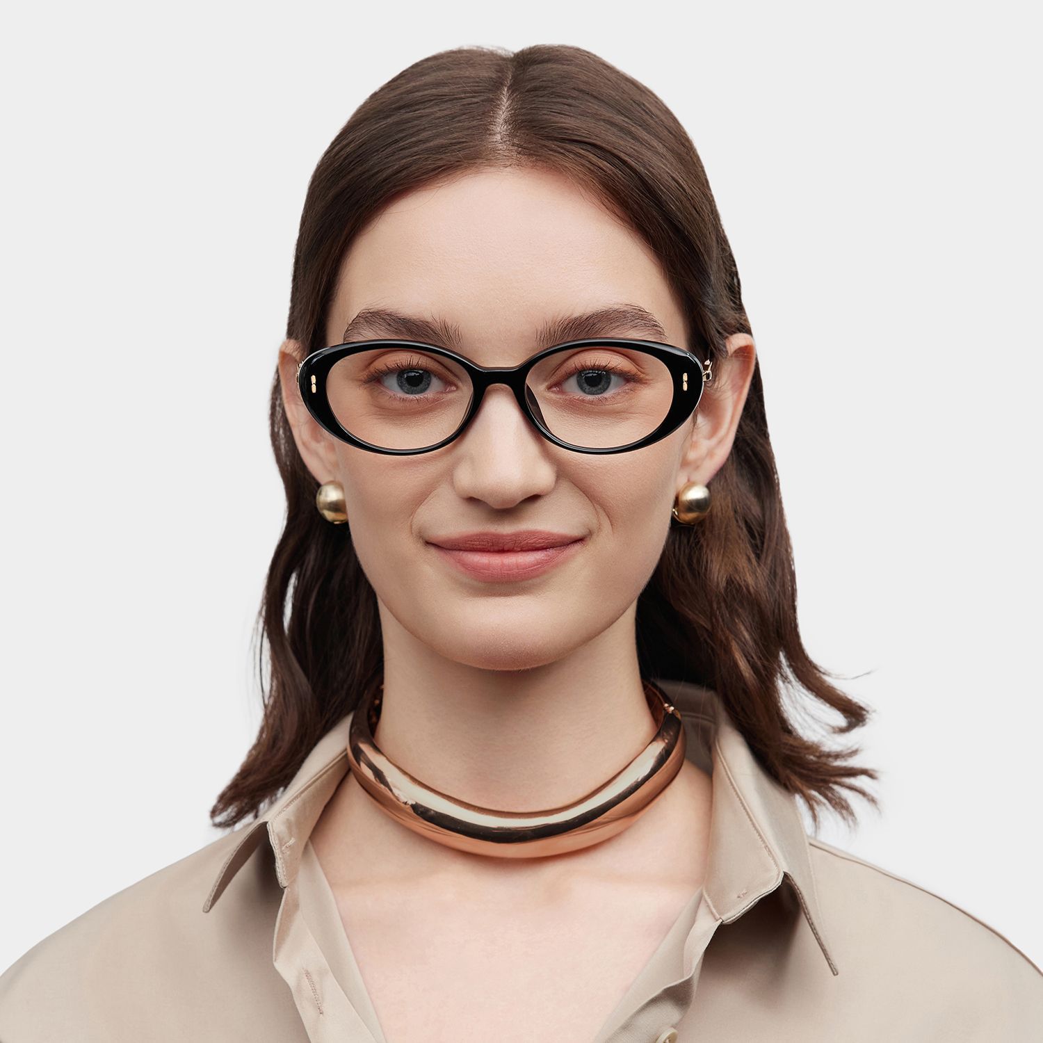 Blaire Black Frame Glasses with Oval Frame Online | ZEELOOL0