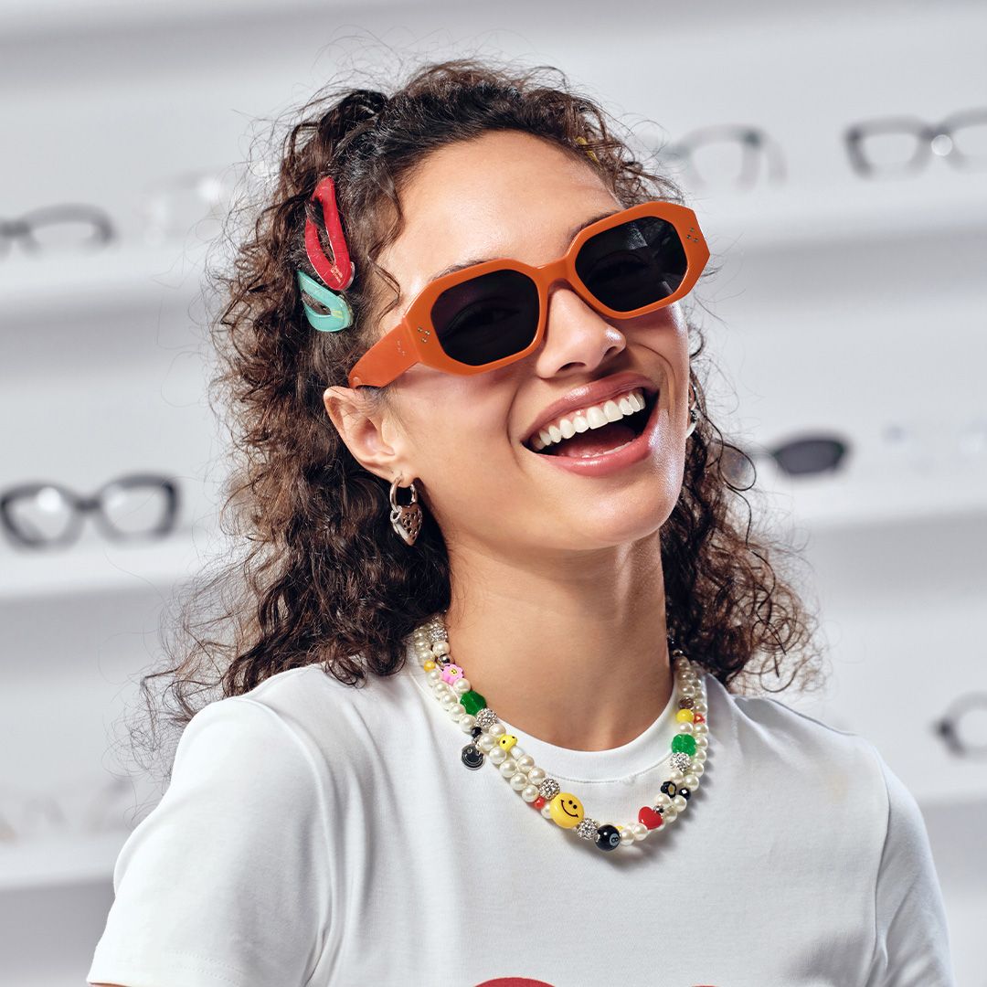 Soleil Tr90 Orange Rectangle Frame Sunglasses | ZEELOOL UK5
