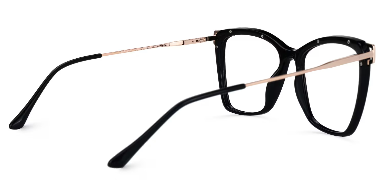 Krystle Square Black Glasses5