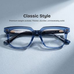 Michael Square Blue Glasses0