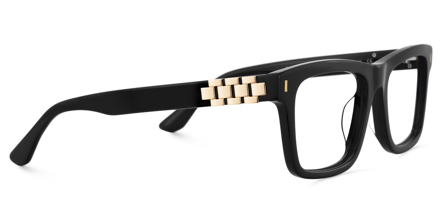 Men's Black Eyeglasses With Rectangle Shape4