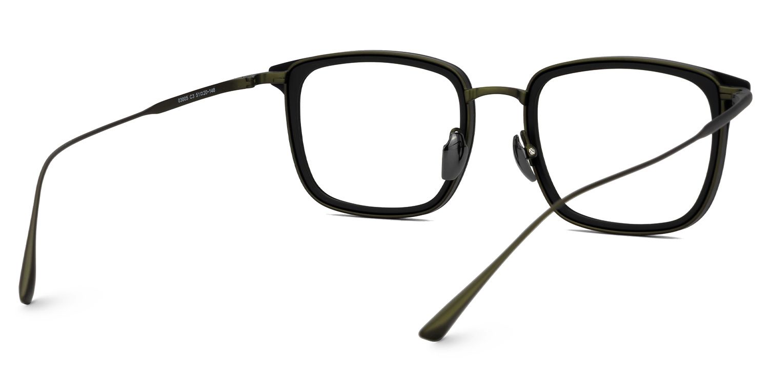 Gonzales Titanium Black Frame Glasses with Square Shape | ZEELOOL UK3