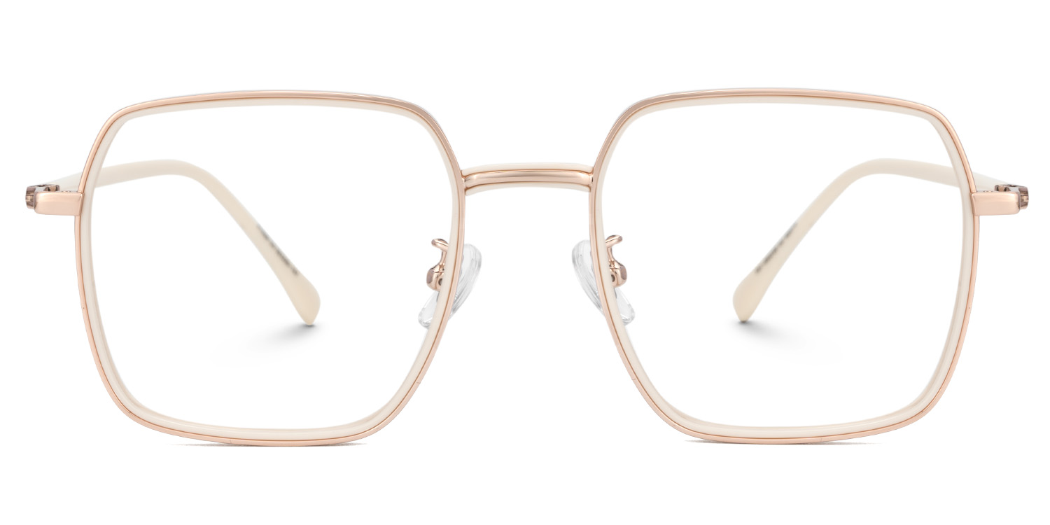 Moody White Square Prescription Glasses | ZEELOOL UK1