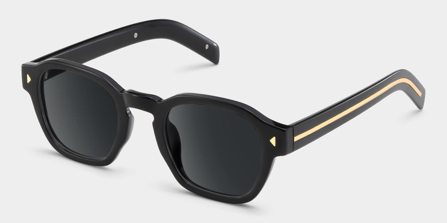 Leilani Rectangle Black Full Rim Sunglasses | ZEELOOL UK2