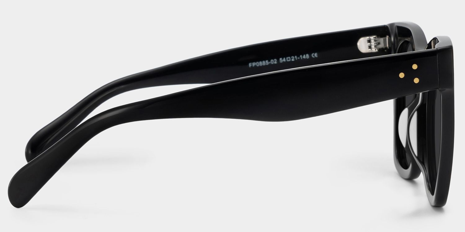 Gordon Rectangle Black Sunglasses & Glasses Frames3