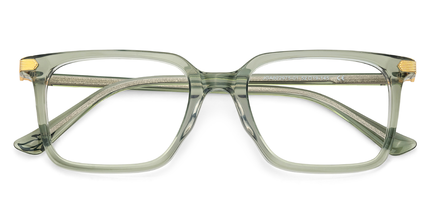 Goveo Rectangle Green Glasses