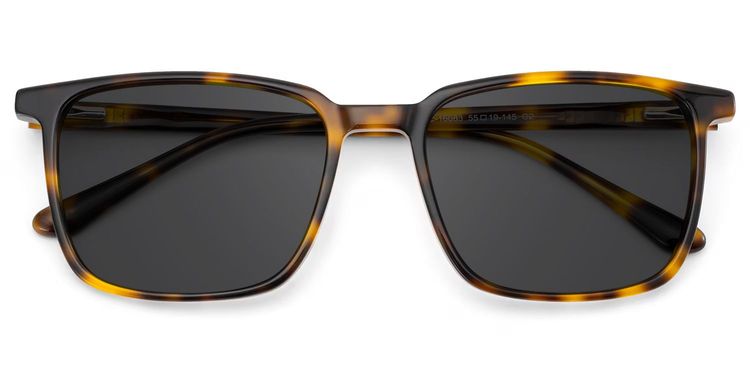 Aidan Rectangle Tortoise Glasses