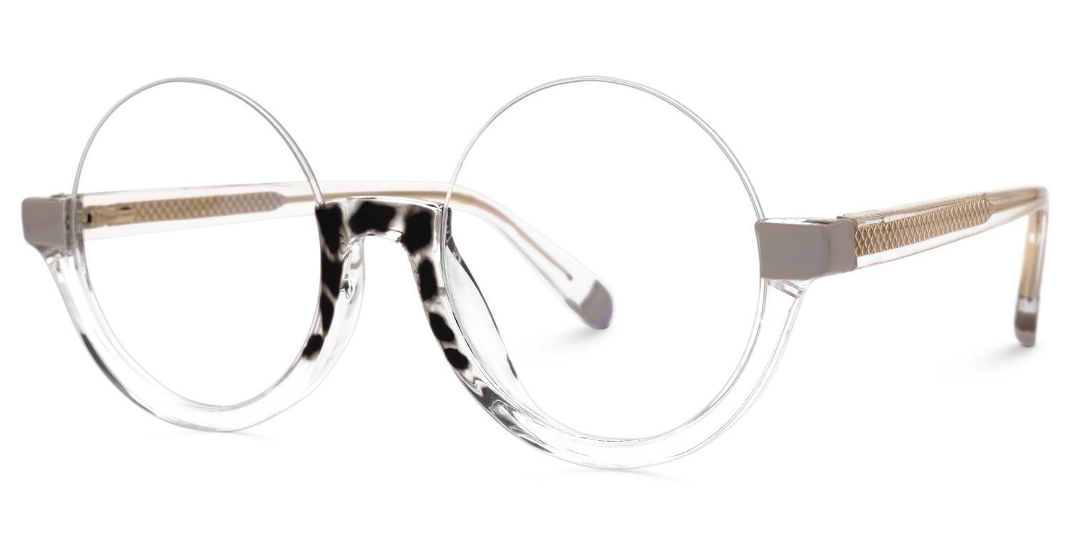 Cheril Round Clear Glasses1