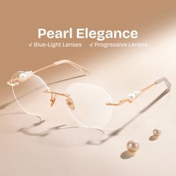 Wyatt  Geometric Rose Gold Glasses0
