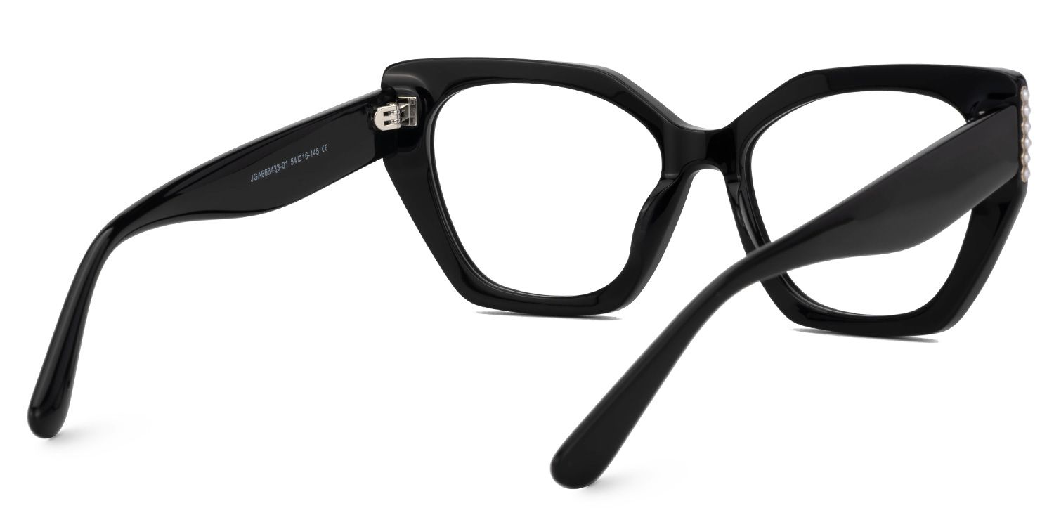 Tillman Acetate Geometric Black Frame Glasses | ZEELOOL UK3