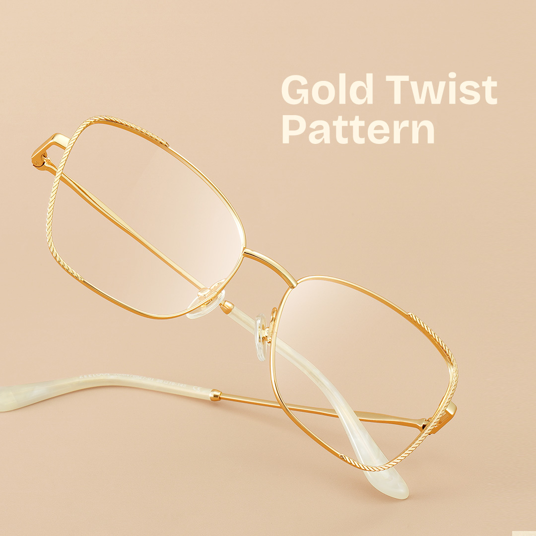 Kai Eyeglasses in Butterfly Gold Frame | ZEELOOL UK1