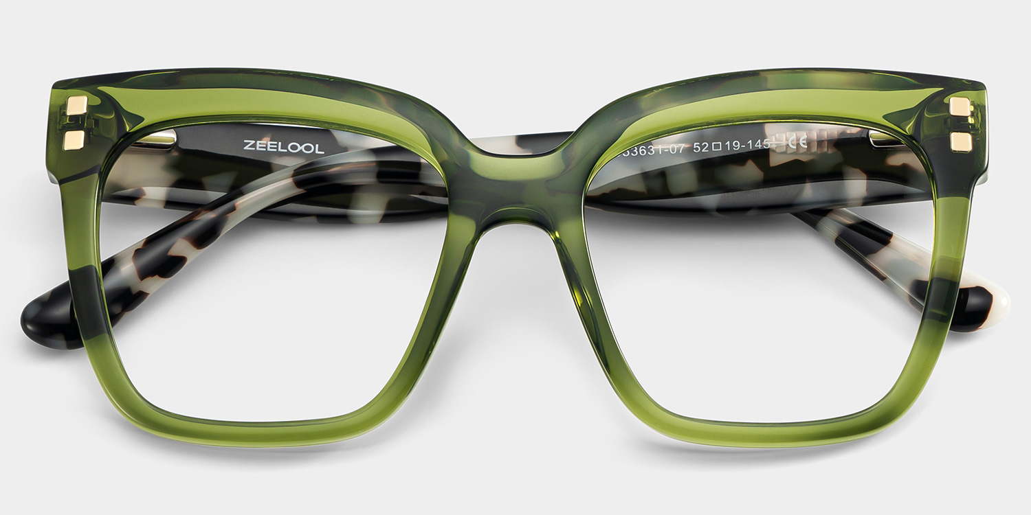 Minguela Square Green Glasses2