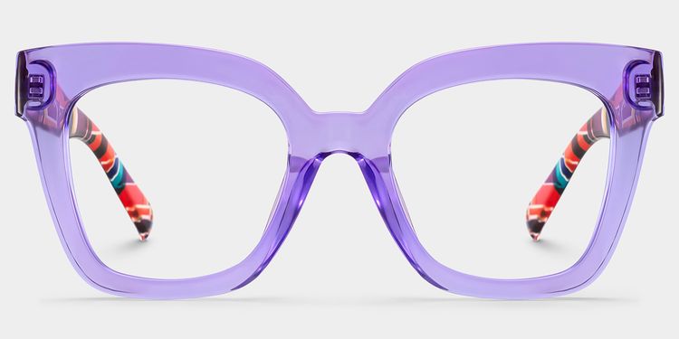 Malcolm Square Purple Glasses