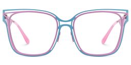Dacarine Square Pink Blue Glasses1