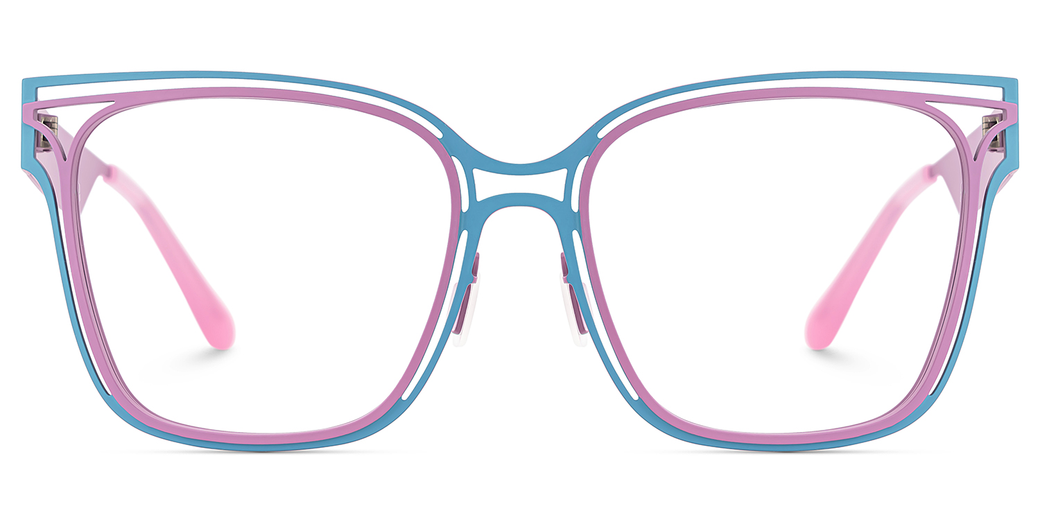 Dacarine Square Pink Blue Glasses1