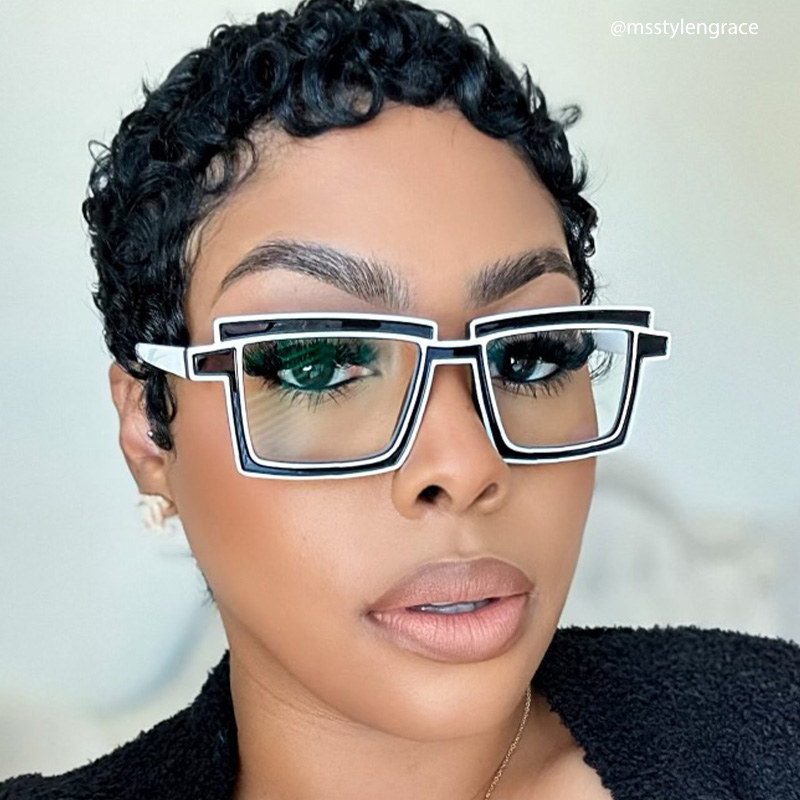 Cyberpunk-Style Zephyr Black Frame Glasses | ZEELOOL UK5