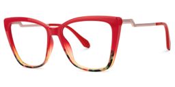 Awilda Cateye Red Glasses1
