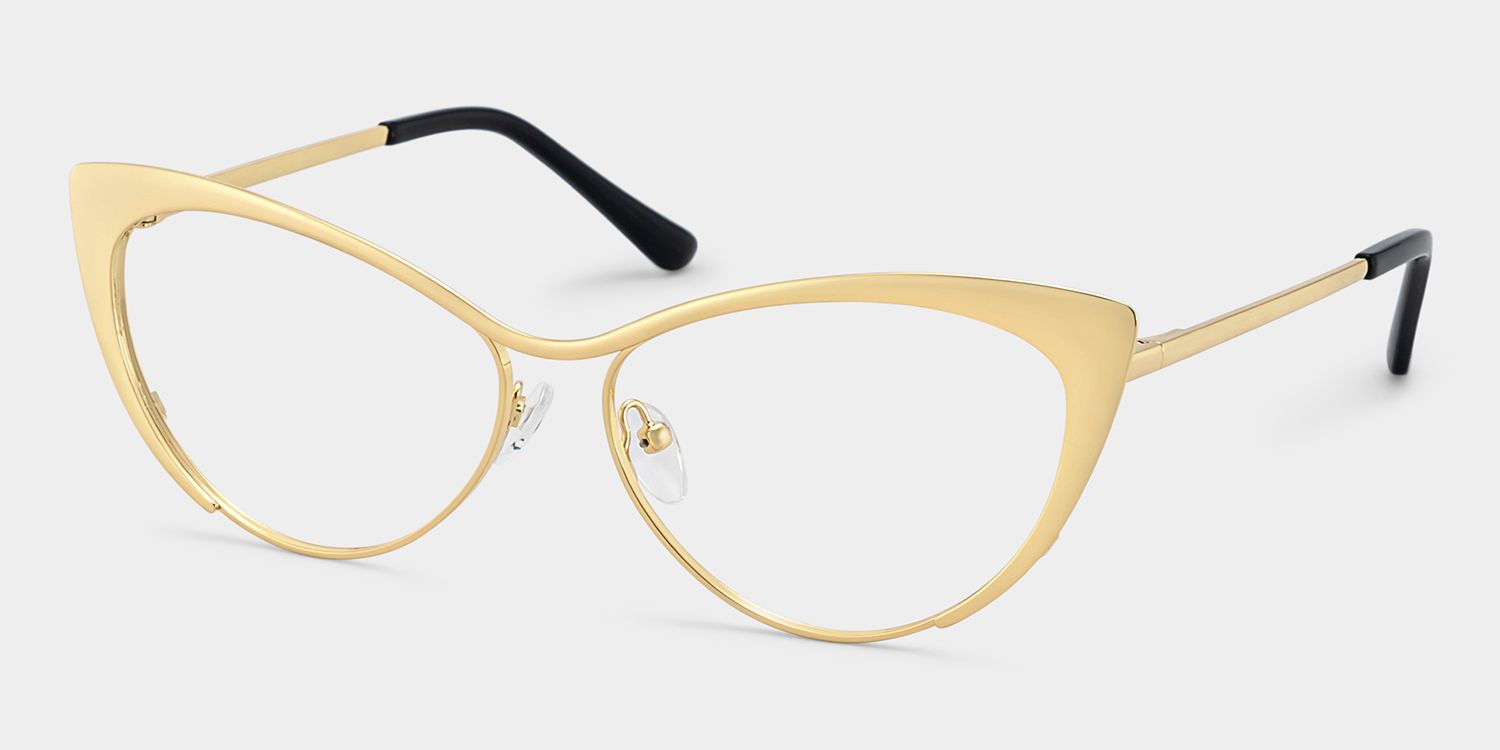 Ellen Cateye Gold Metal Frame Glasses for Women3