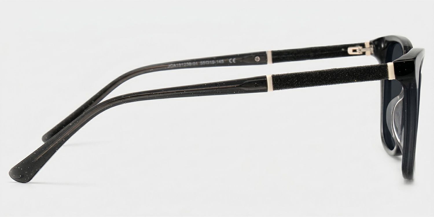 Finnian Square Black Glitter Glasses Frames for Women | ZEELOOL3