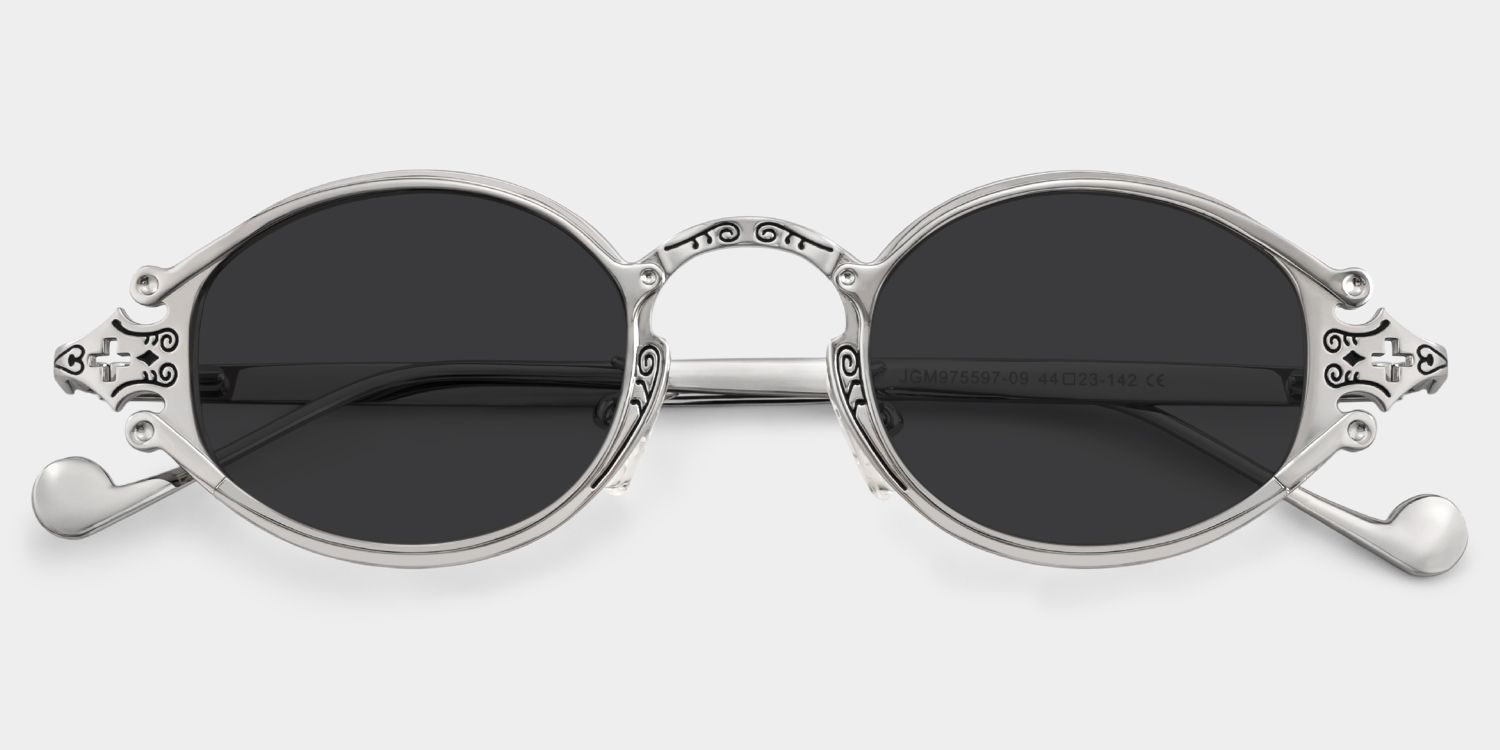 Serena Silver Oval Sunglasses to Frame Your Face | ZEELOOL UK1