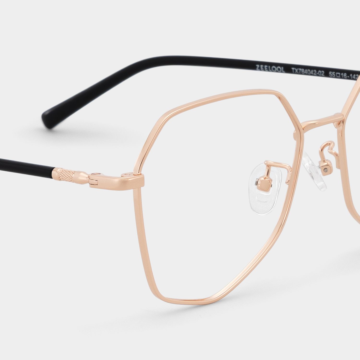 Bivins Geometric Gold Thin Frame Glasses | ZEELOOL UK4