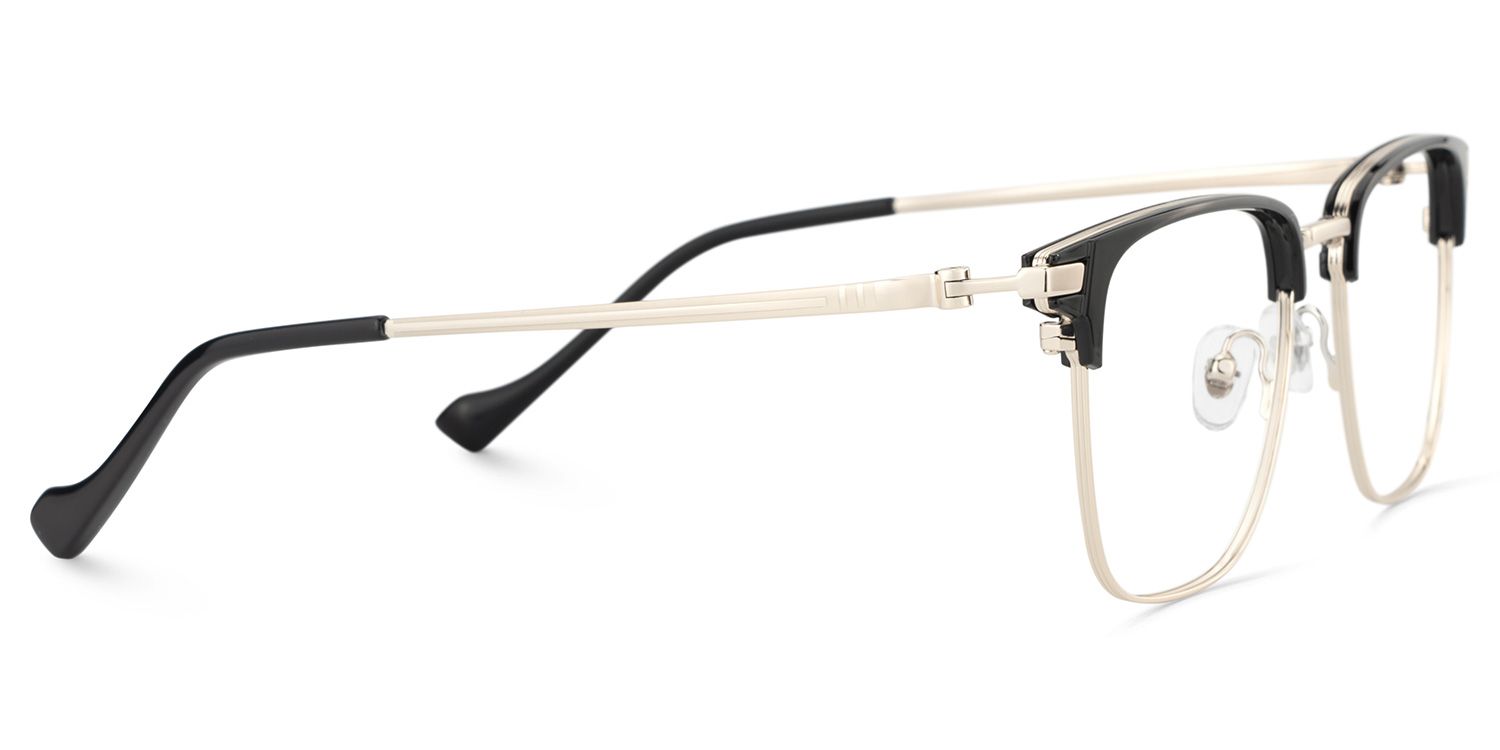 Owen Eyeglasses in Square Black Gold Frame | ZEELOOL UK4