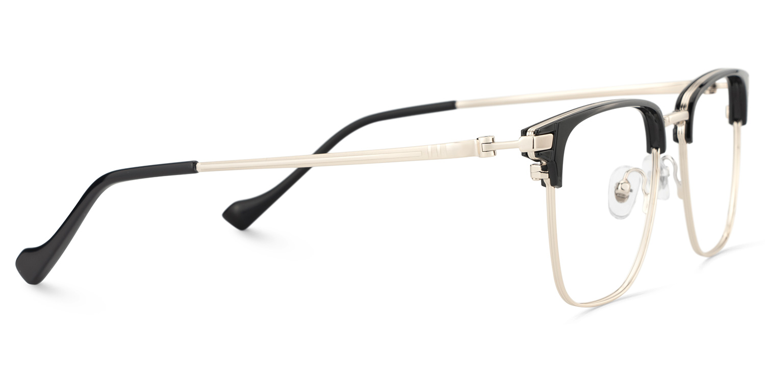 Owen Eyeglasses in Square Black Gold Frame | ZEELOOL UK4