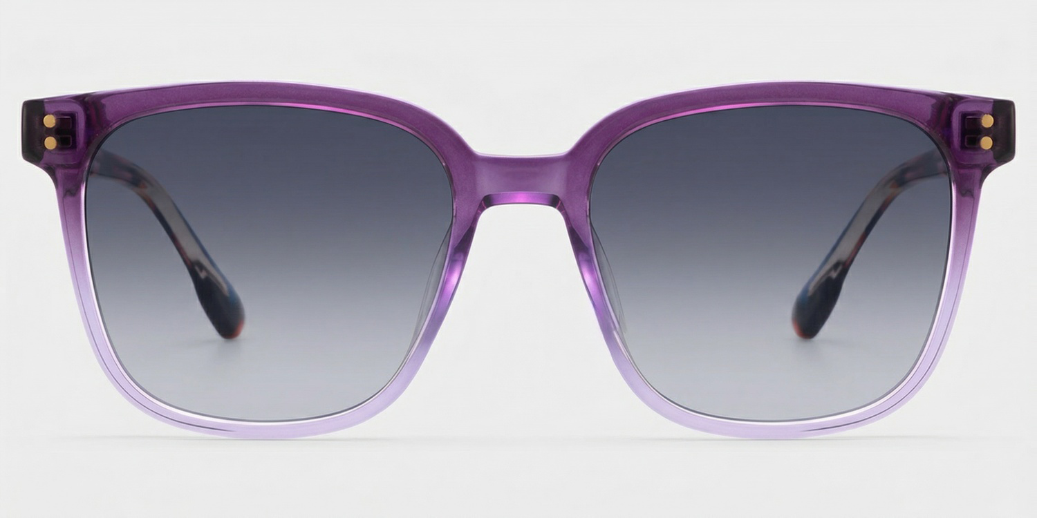 Donnalyn Purple Square Floral Eye Glasses | ZEELOOL0