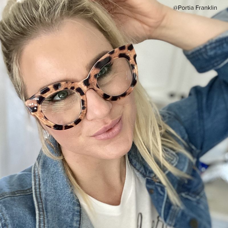 Torres Cat-eye Brown-Leopard Frame Glasses | ZEELOOL UK6