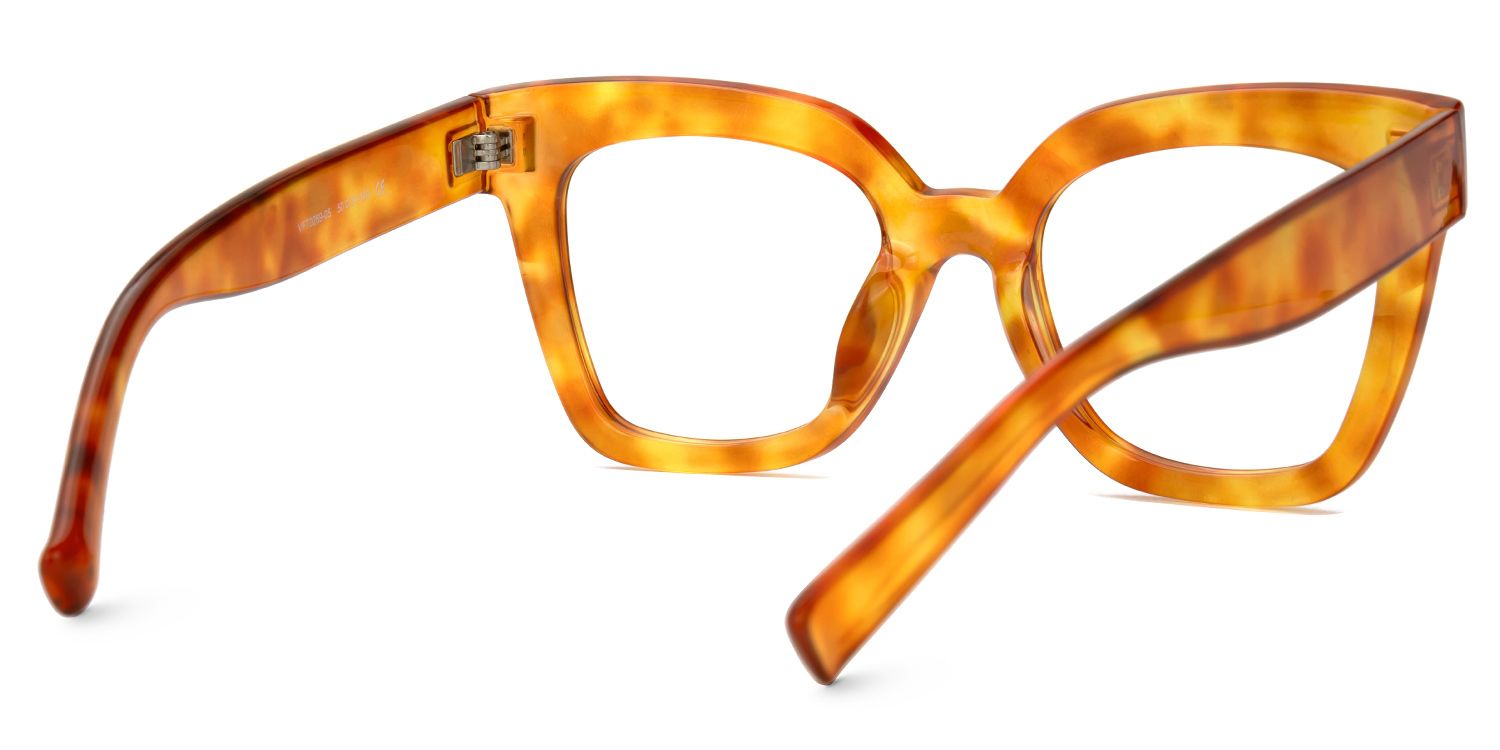 Square Malcolm Eyeglasses with Orange Frames3