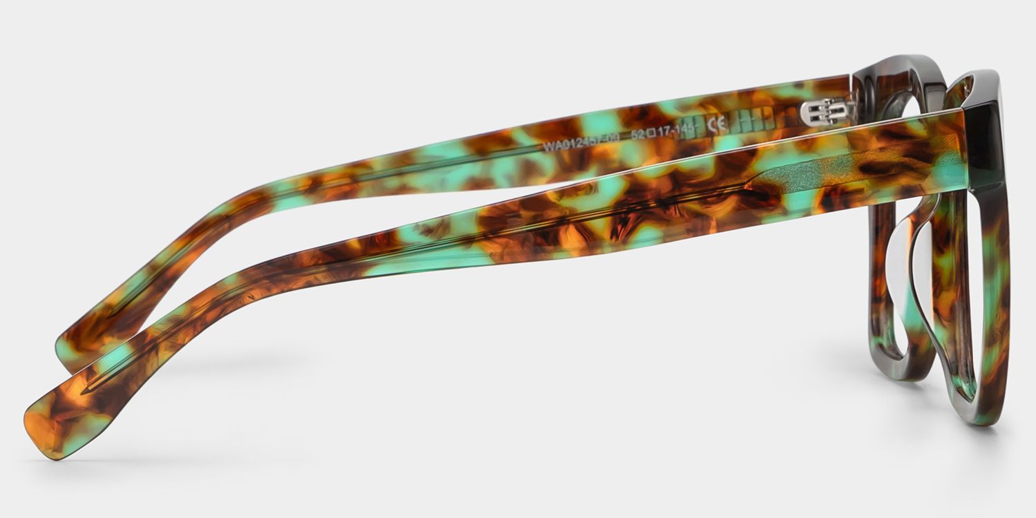 Xion Green-Tortoise Square Frames Glasses | ZEELOOL UK3