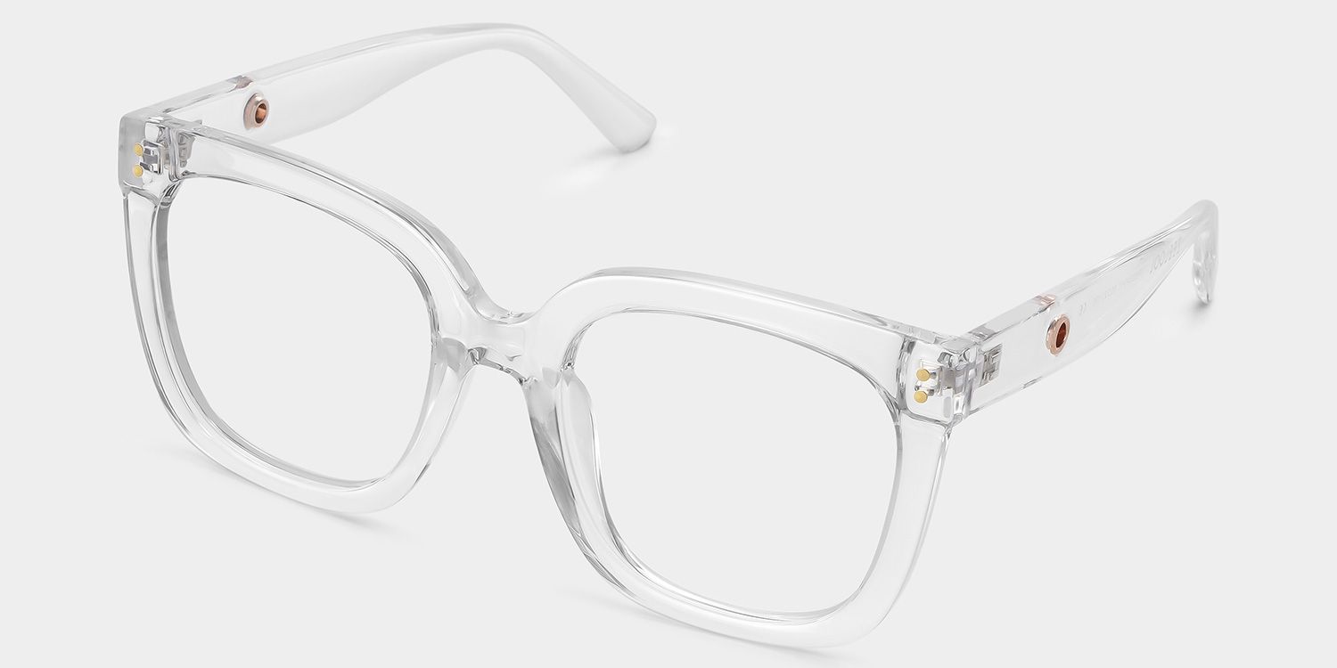 Ebony Square Clear Clear Frame Glasses | Zeelool4
