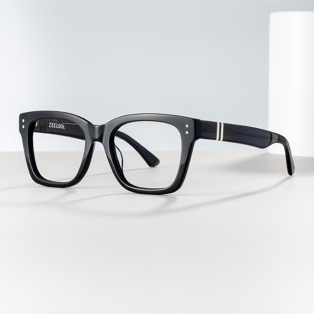 Gaydeh Black Glasses With Rectangle Shape | ZEELOOL UK0