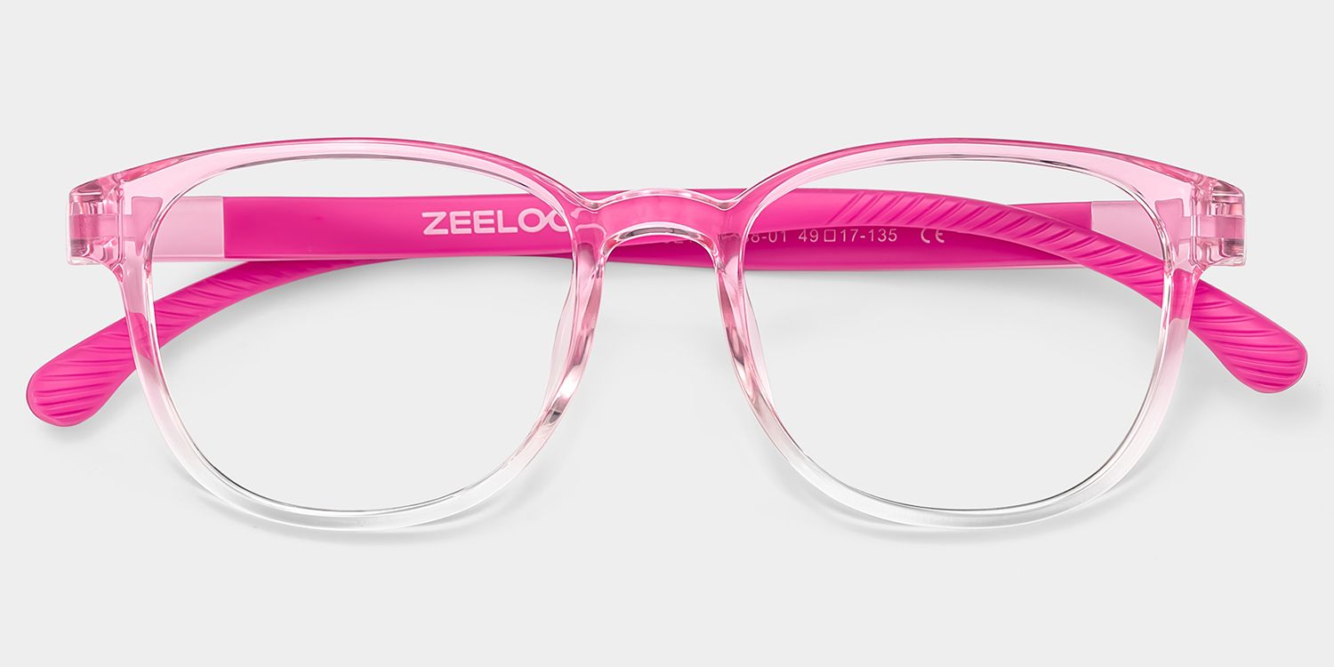 Dale Round Pink Frame Eyeglasses for Pre-tweens1