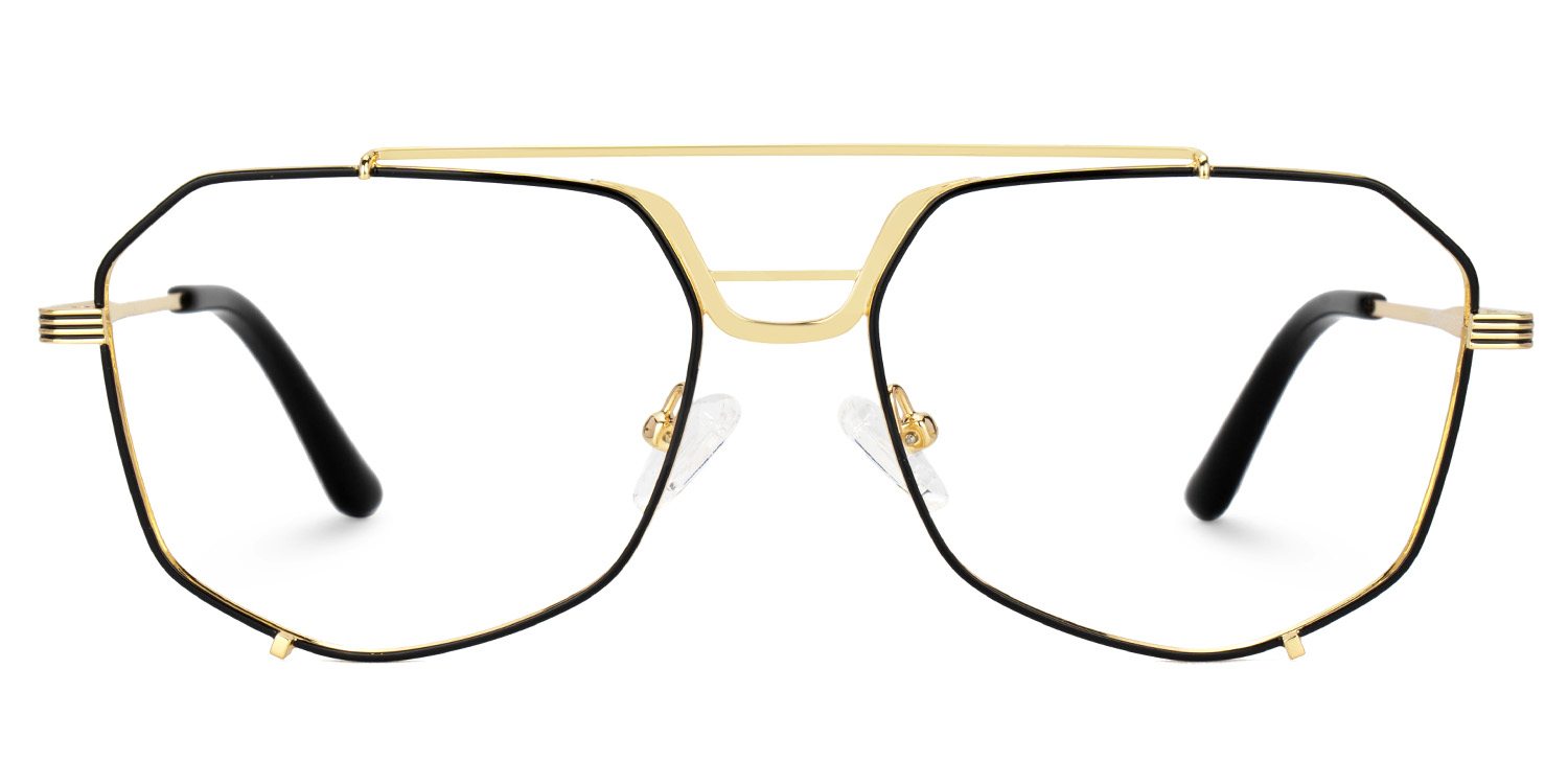 Beethoven Aviator Black-Gold Glasses0